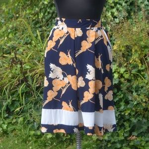 Modcloth Jessy B 2X Floral A-Line Midi Skirt